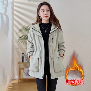 现货！现货！2025冬季女装新款加绒加厚中长款棉衣棉服图片