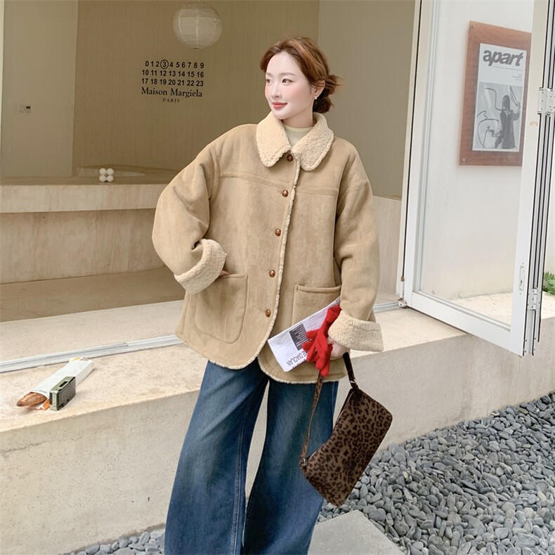 新款【大货】小翻领皮毛一体2C110-H9796-P205-K308,女装皮草,2C110