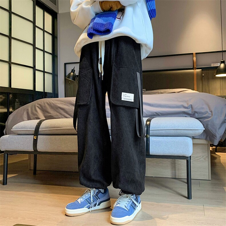22冬加绒加厚灯芯绒港风灯笼裤B266-9520-P60,男装卫衣,星座B257-1