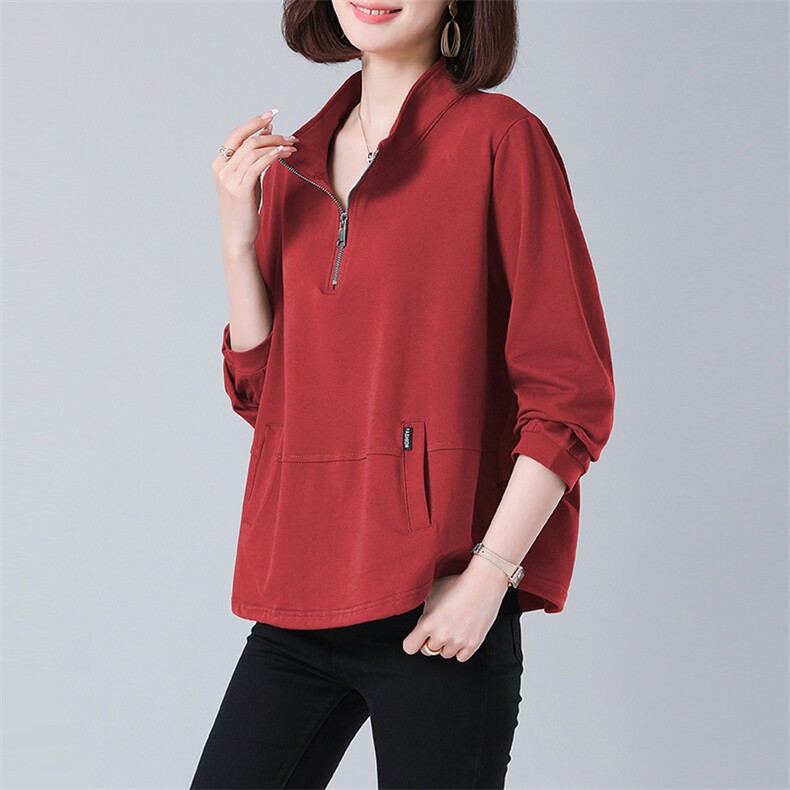 2024春新品针织打底套头衫762款口袋棉，女装风衣，秋牧寒烟