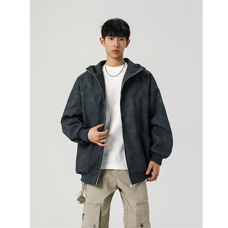 春季皮衣美式潮牌青少年百搭夹克情侣春装外套XZ102B-1-JK2563P85,男装皮衣,星座102B-1