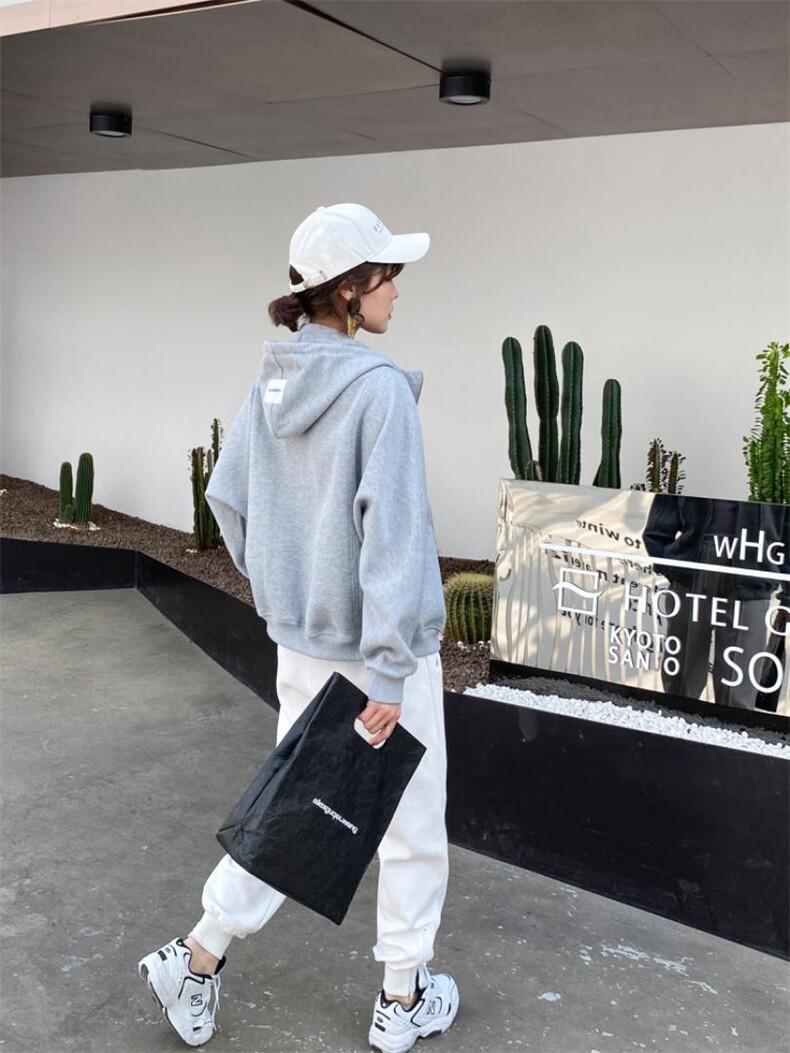 帽子贴标卫衣，女装卫衣/绒衫，诗苒