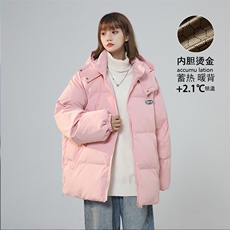 2025连帽羽绒棉服中性潮流港风宽松美式女生痞帅重磅M877-TP95，男装棉衣，电商A170