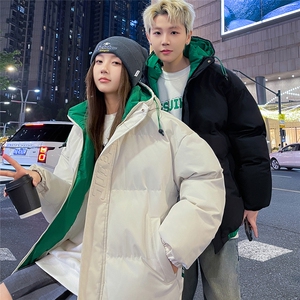 特批港风夜景情侣时尚宽松连帽棉衣 MY2271 P75控118图片