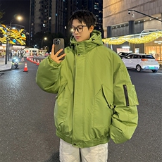棉服男冬季新款港风宽松连帽棉衣MF9006-P90，男装棉衣，星座214-3
