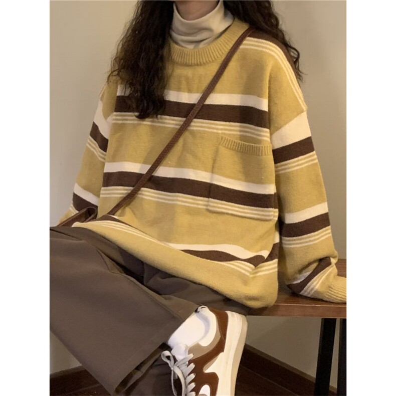 MM240-P38新款潮牌帅气圆领毛衣针织衫修身上衣，女装针织衫/毛衣，星座617A-2