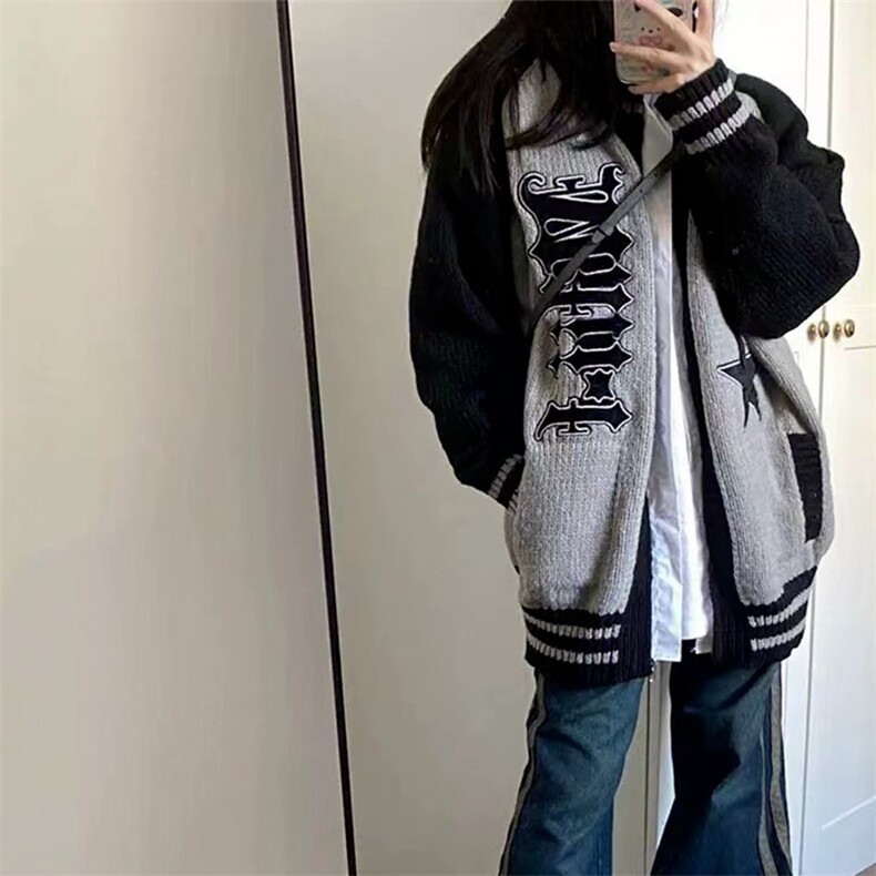 网图C70拉链开衫针织毛衣黑灰棕色M-3XL,男装针织衫/毛衣,星座1210-1