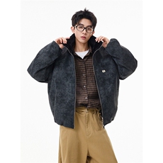 高街座山雕冬季保暖加厚毛绒棉服外套工装夹克棉袄上衣款JKK811，男装夹克，星座516A