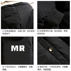加厚加绒连帽衣男大码服男面包服男砖墙MY16253-P100，男装棉衣，电商A040A