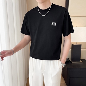 2024夏季新款 高品质轻熟风休闲宽松圆领短袖T恤男199-p48图片