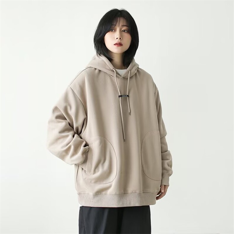 W43-P47美式复古连帽卫衣男女春季新款休闲宽松套头帽衫外套,女装短外套,电商B323A