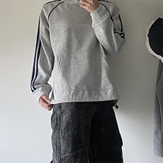 抖音得物高品质二开25秋冬美式高街重磅结构织带高领立领卫衣W66，男装卫衣，电商A486-1