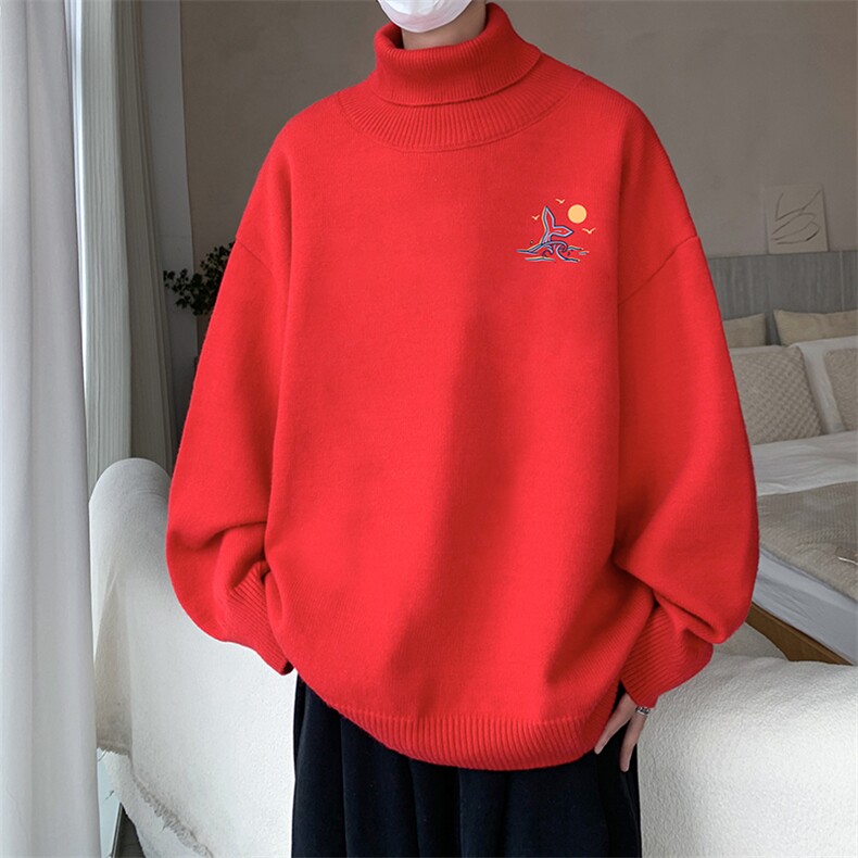 控68高领毛衣男士大码内搭毛线衣男 GM45364-P45加绒款-P65图片