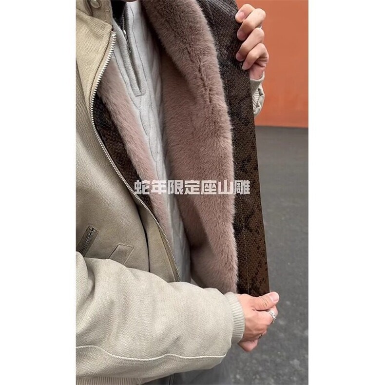 【有货】蛇年限定座山雕毛绒夹克棉服外套MY9086特P182,男装夹克,星座908-1