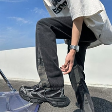 牛仔裤男秋季潮大码休闲裤子高街1276-P45，男装牛仔裤，星座910-5