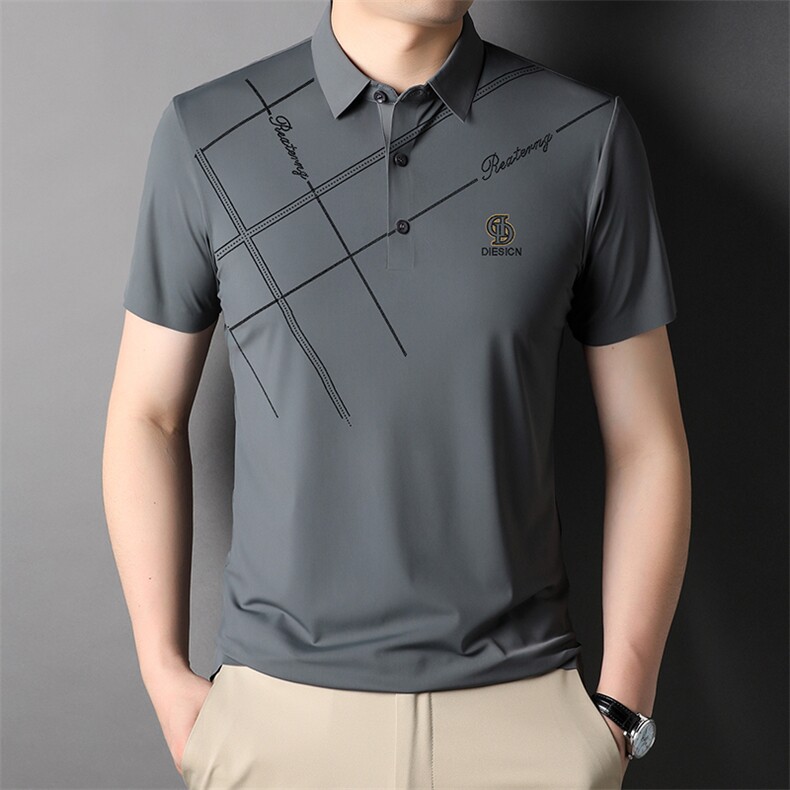 男士短袖T恤翻领POLO衫潮流轻商务夏季休闲时尚体恤上衣P55,男装Polo衫,星座1105-3
