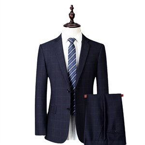 中老年服装男爸爸西服套装秋季休闲西服西裤两件套MNSA8861-P290，男装西服套装，电商B212（原钱塘6029）