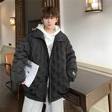 情侣定制面料棉衣男港风半高领棉服男外套男8707P125控168，男装棉衣，星座226-1