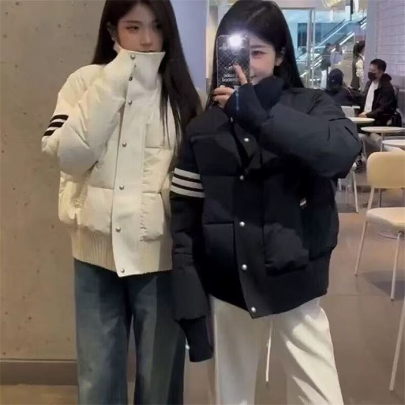 短款羽绒棉服秋冬设计2025新款立领保暖加厚针织拼接棉衣时尚外套,男装棉衣,星座506A
