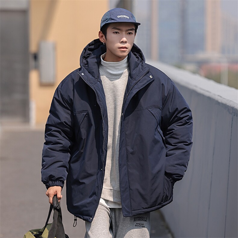 冬季新品保暖连帽棉衣休闲潮流青少年百搭棉服外套MY9083-P100,男装棉衣,电商A128