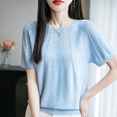 短袖T恤女士2025早春新款小个子修身短款高腰上衣夏，女装T恤，菲奥羊绒