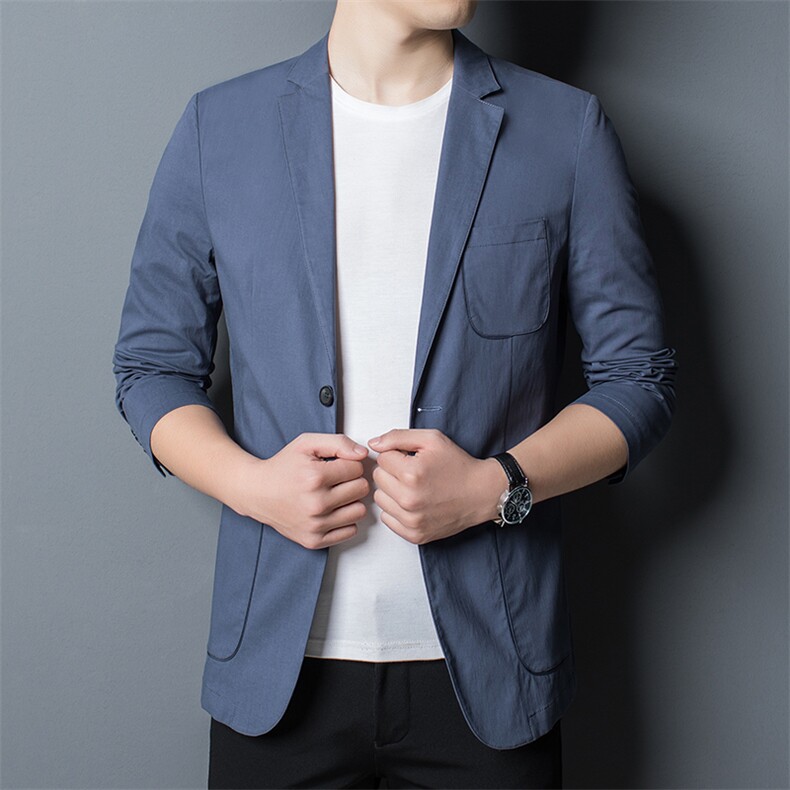 BEA6629966钱塘2020-2中青年男士春秋薄款时尚休闲西服外套P190图片