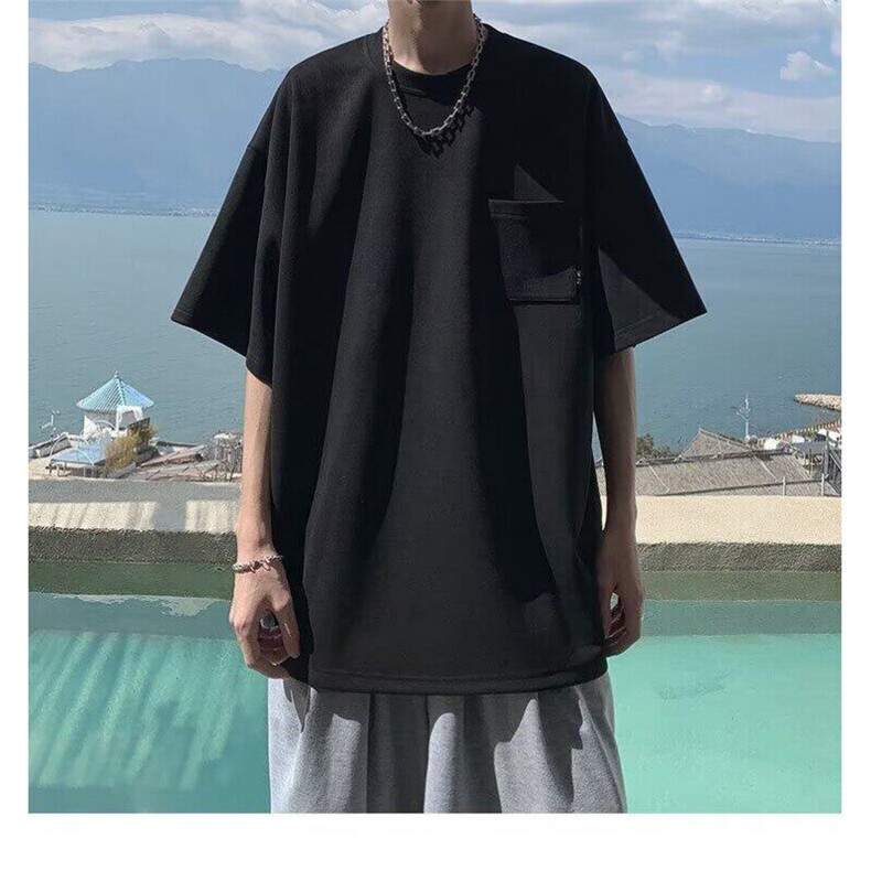 短袖t恤男2025夏季新款日系复古cityboy简约百搭宽松休闲半袖体恤,男装T恤,星座506A