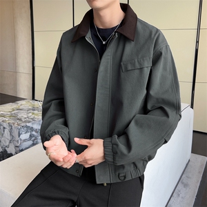美式复古翻领外套男士秋季新款休闲高端行政夹克JK02560-P88图片