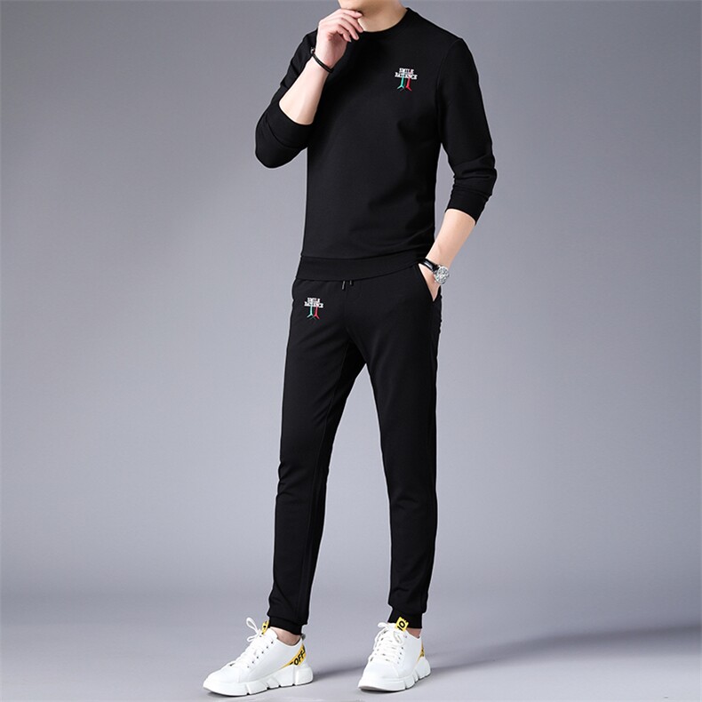 CA9018钱塘2020-2春秋新款时尚休闲简约中青年男士套装P150,男装休闲套装,钱塘207-2