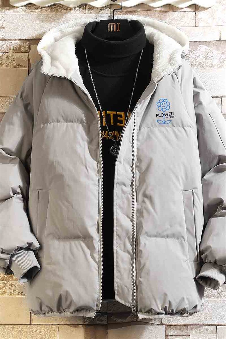控128加绒面包服男大码羊羔毛衣男MY16274-P100,男装棉衣,电商A040A