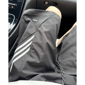 特批P22无差价夏季激光冲孔三条杠冰感冰丝大码百搭短裤男DK5883图片