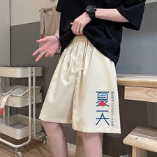 DK39192-P15 港风休闲短裤男士大码运动五分裤男中裤男马裤图片