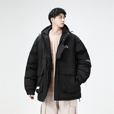 冲锋衣羽绒棉服男冬季宽松大码加厚棉衣ins潮流外套M0783-P120，男装棉衣，星座308B-2
