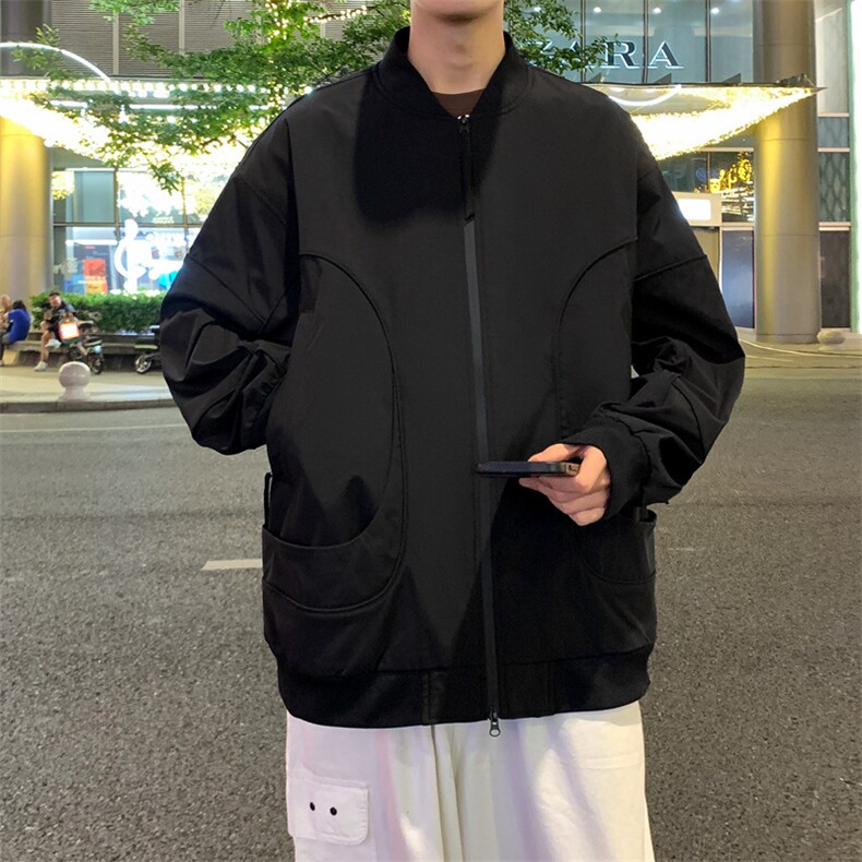 冲锋衣外套男春秋季新款宽松棒球领休闲工装夹克潮流JK0218--P75,男装夹克,星座308B-2