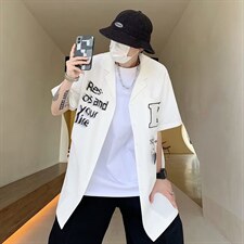 潮流时尚男士休闲西装短袖衬衫外套带挂饰HC88P35，男装衬衫，星座1116-2
