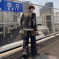 秋季新款牛仔套装潮男外套韩版潮流修身帅气夹克衣服TZ021-P125，男装夹克，星座308B-2