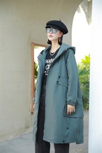 【现货】新款秋冬款重磅高级感爆棚纯中长款风衣外套,女装风衣,得瑟空间