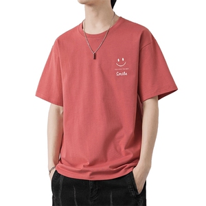 夏季新款男士纯棉印花宽松圆领休闲短袖T恤 XZ310B-3 T3066-P21图片