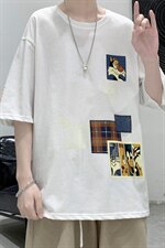 大皂港风夏季短袖t恤男潮流短袖A210—A8306-P28，男装T恤，星座210-3