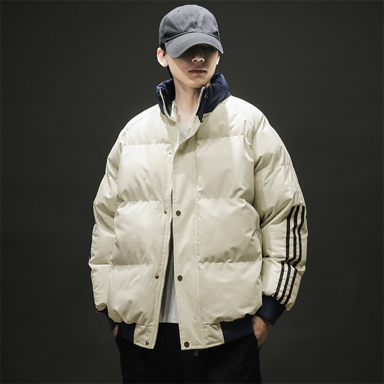抖音得物二开可供视频拼接织带三防加厚羽绒棉衣外套棉服LL6667,男装棉衣,电商A486