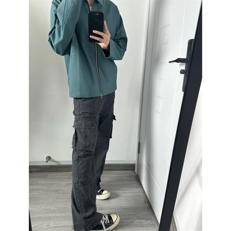 【有货】cleanfit蓝色短款外套男高级感痞帅行政夹克Y165HH-特P55,男装夹克,星座1007（原301D）