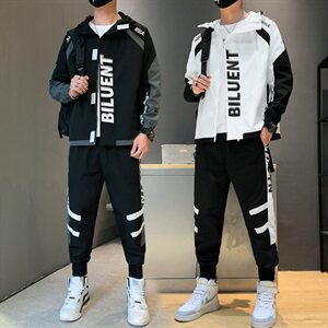 男装2021新款春秋夹克外套搭配一套潮流韩版休闲套装DS873T图片