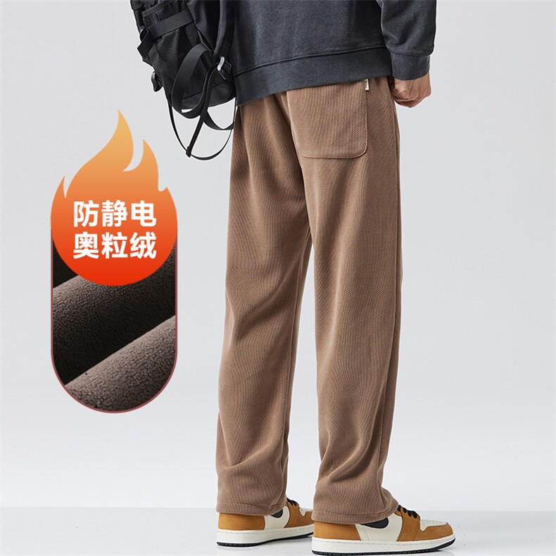 A178-1DY518AP85雪尼尔面料秋冬季加绒美式休闲卫裤,男装休闲裤,电商A178-1