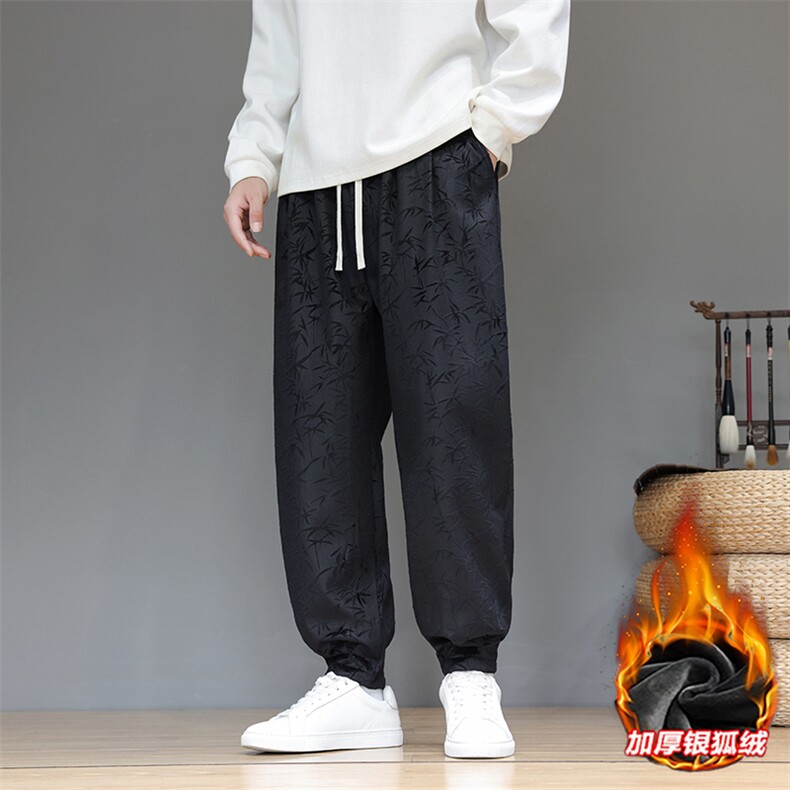 风冬季加厚银狐绒加绒裤男印花潮休闲裤xz815-k508p60,男装卫衣,星座815（原A203）