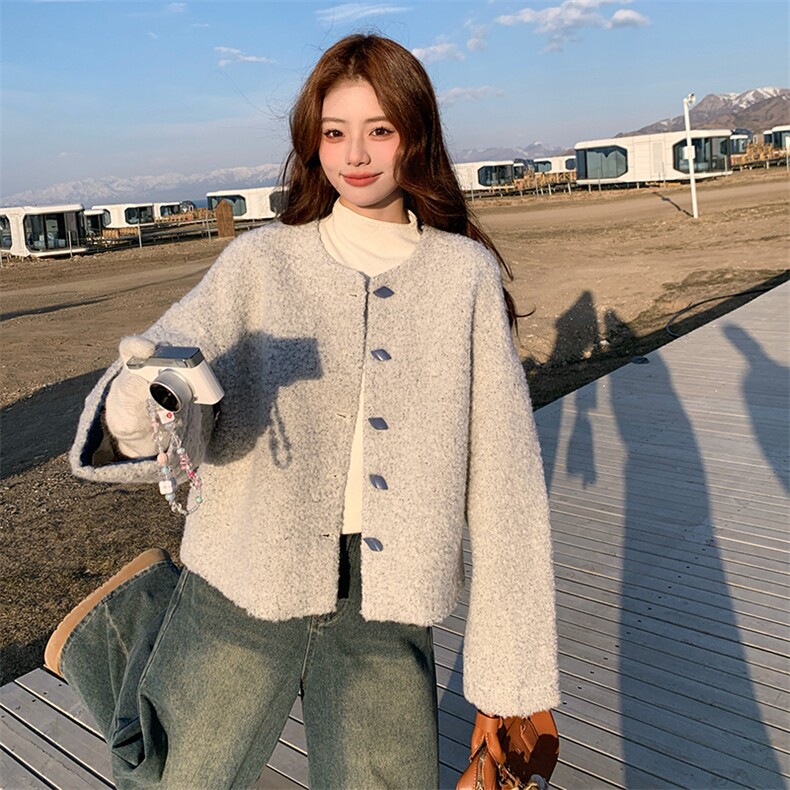 新款羊羔毛外套2C007-185-P185-k278,女装棉衣/棉服,2C007