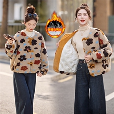 毛毛羽绒服女2025新款潮白鸭绒洋气复古立体花朵时尚保暖羽绒外套，女装羽绒服，冬木谷雨