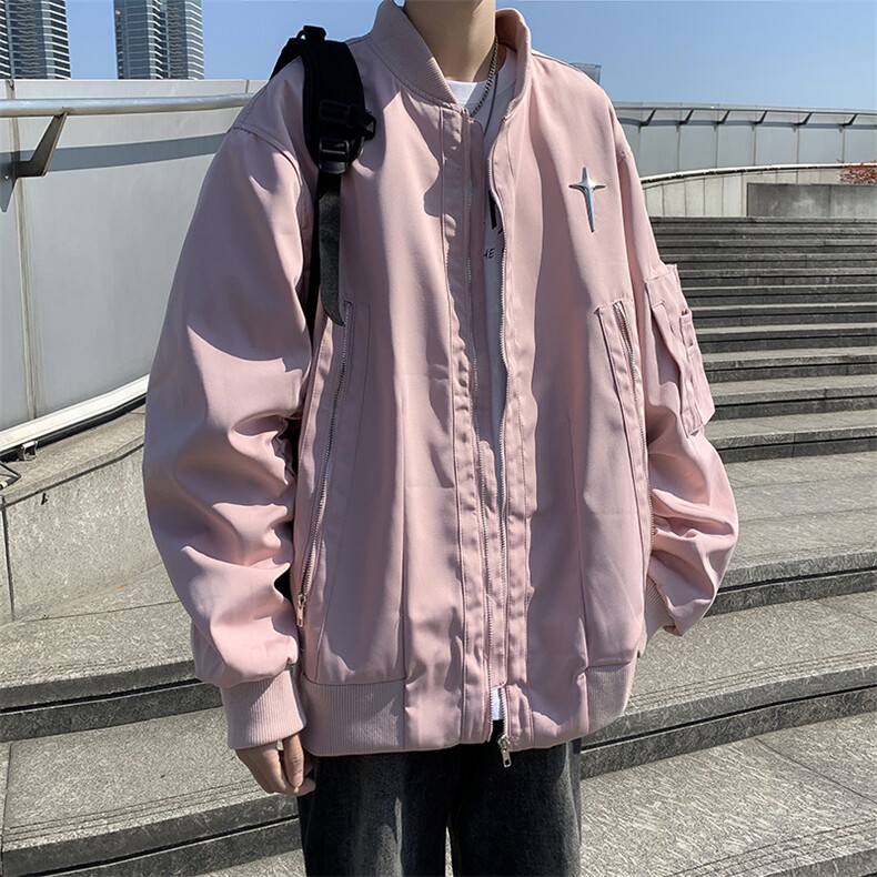 夹克男韩版潮流帅气高街2026春秋新款ins宽松百搭外套W4736-P58,男装夹克,星座412
