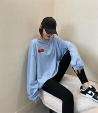 印花大版卫衣，女装卫衣/绒衫，纽芮