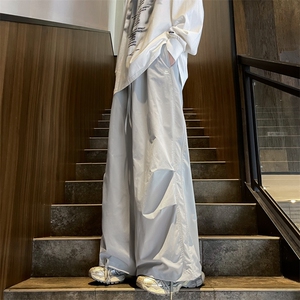 秋季日系宽松阔腿工装裤美式高街降落伞裤速干休闲裤男 K7455-P39图片