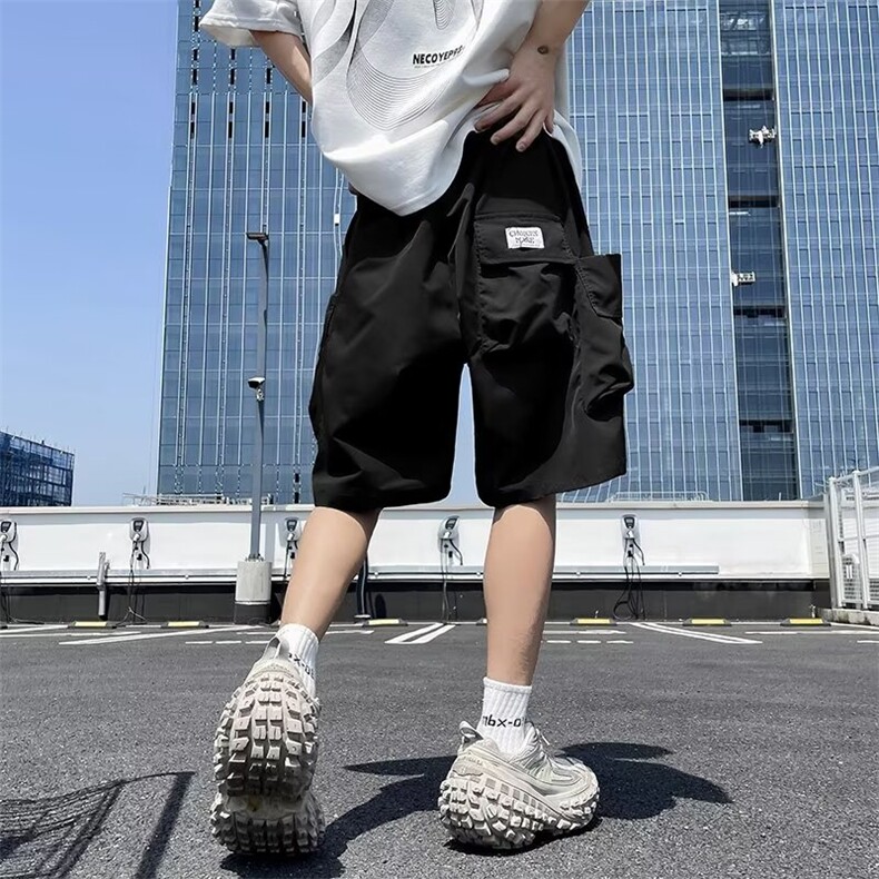 工装短裤男夏季宽松大口袋休闲外穿运动薄款五分裤子 DK002图片